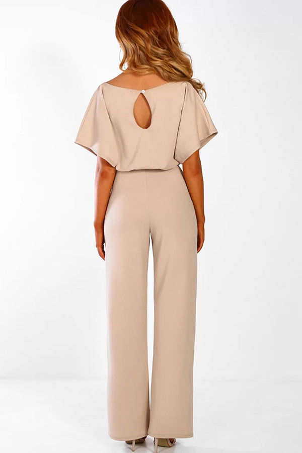 Cassia - Sommer knappebånd kortermet jumpsuit
