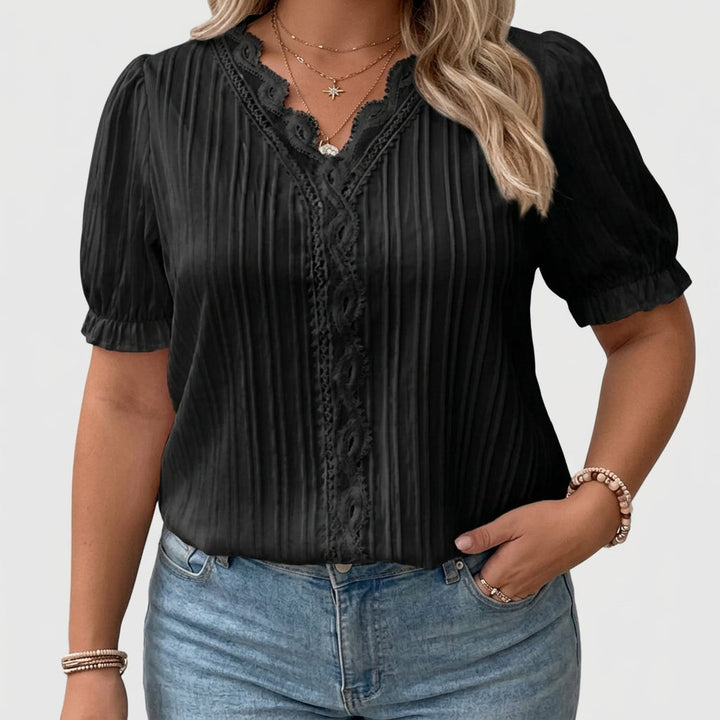 Cecily | Elegant V-Hals Bluse