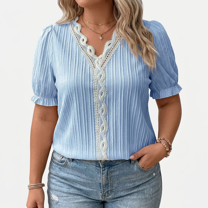 Cecily | Elegant V-Hals Bluse