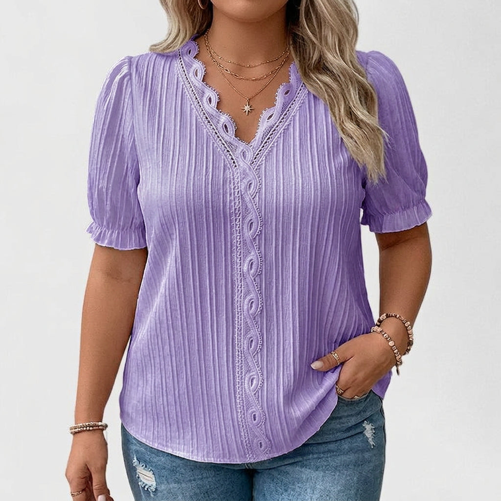 Cecily | Elegant V-Hals Bluse