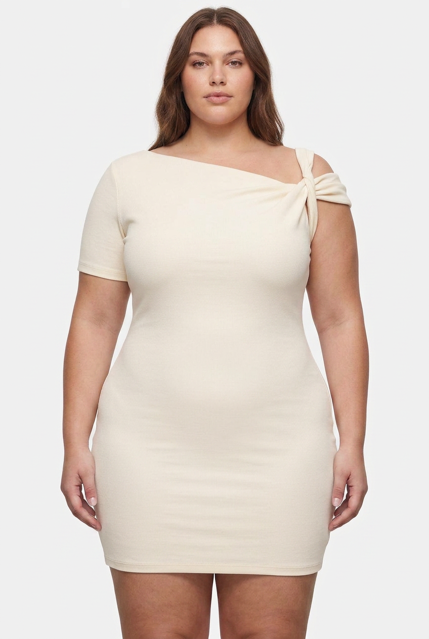 Amélie Asymmetrisk Stropp Mini Kjole