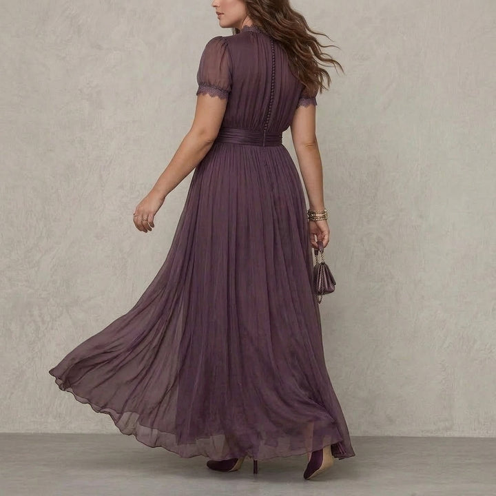 Aveline | Vintage Elegant Chiffon Maxi Kjole