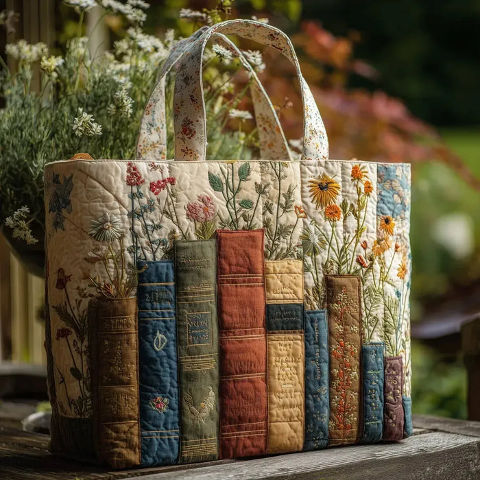 Soleil Quilted Bag - Bøker og Blomster