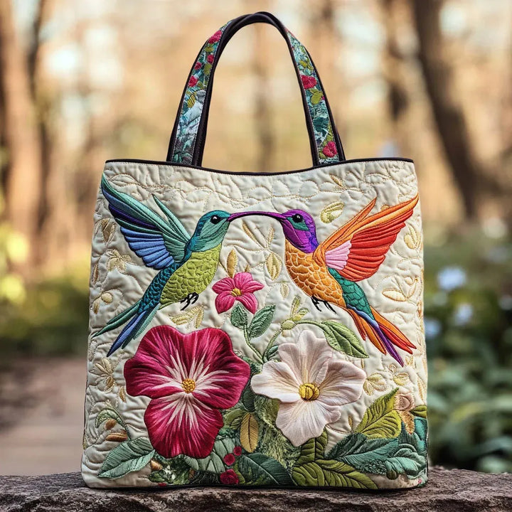 Tabitha Bag - Kolibri og Hvite Blomster