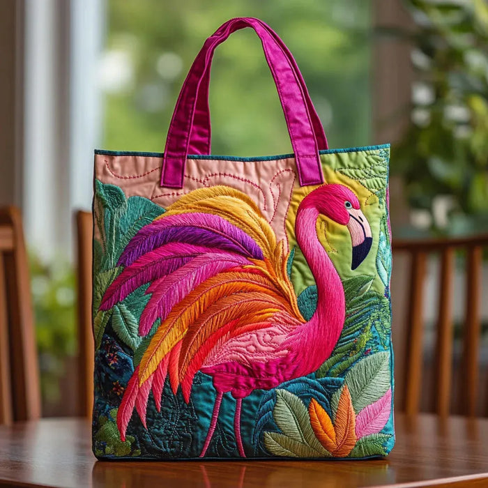 Anya Tote Bag - Regnbue Flamingo