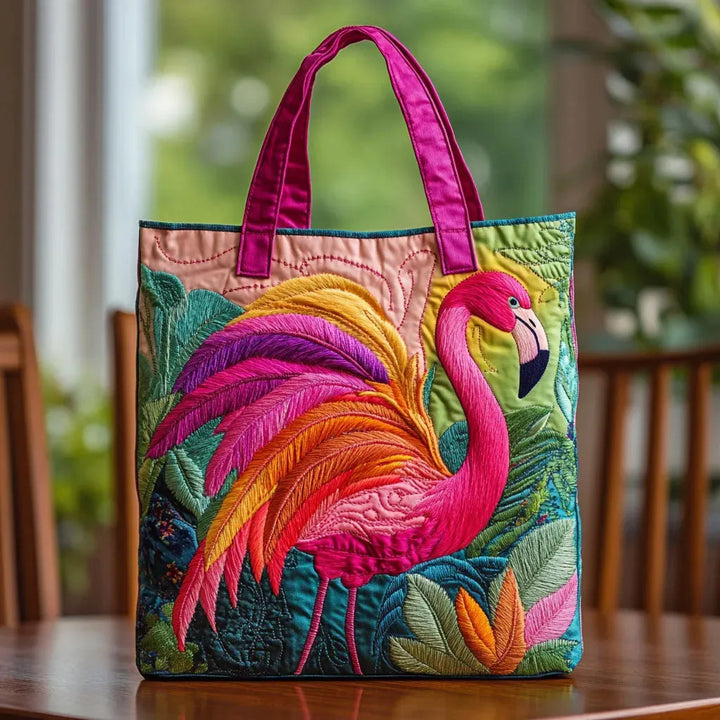 Anya Tote Bag - Regnbue Flamingo