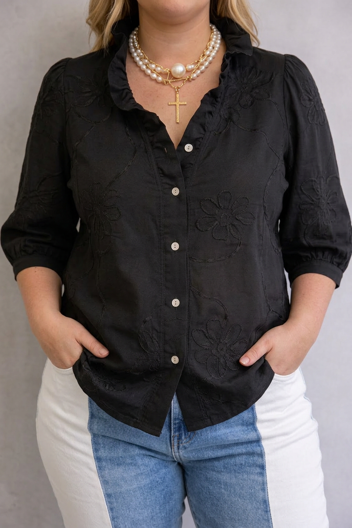 Petra | Blomstrete Bluse