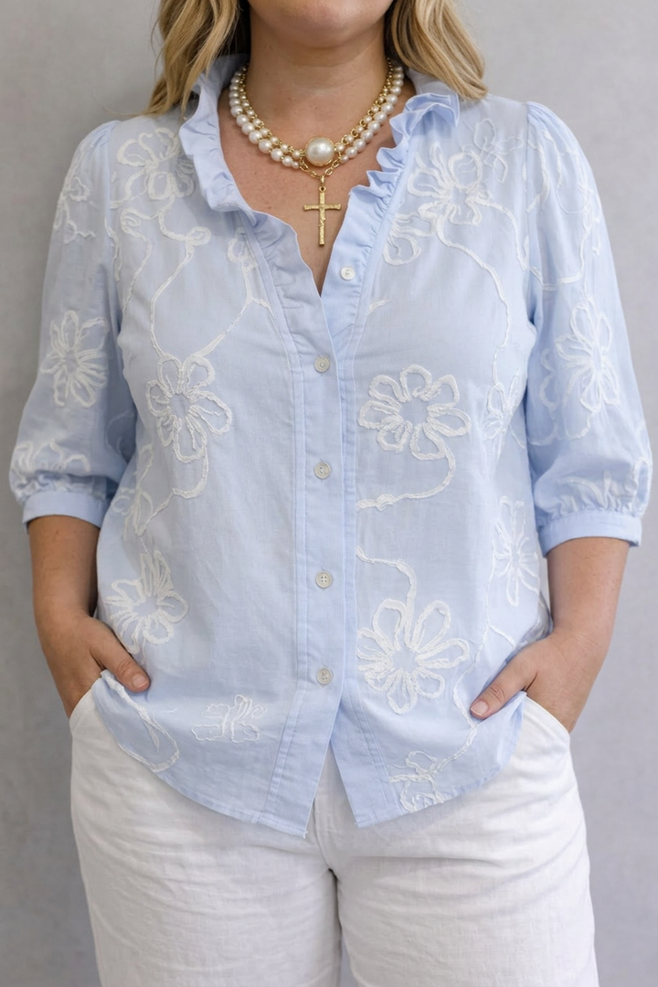 Gwendolyn | Blomstrete Bluse