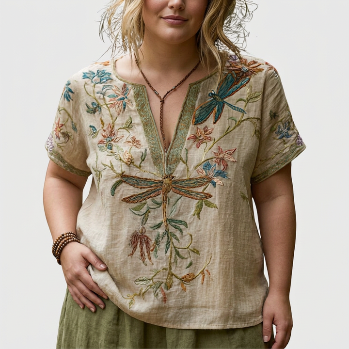 Perdita | Myk Feminine Løs Passform Bluse
