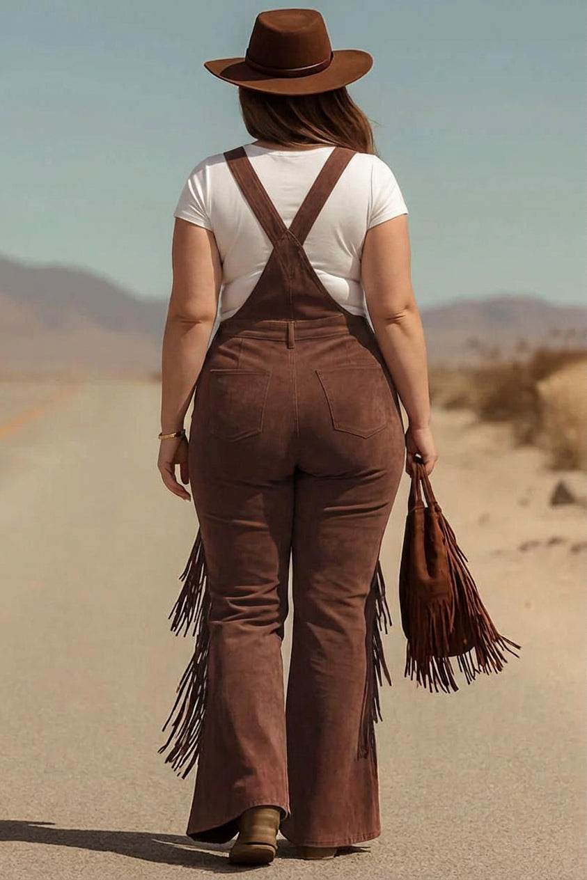 Salma - Boho Mikro-Suede Overall