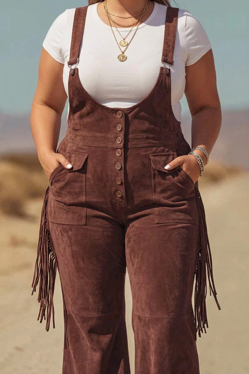 Salma - Boho Mikro-Suede Overall