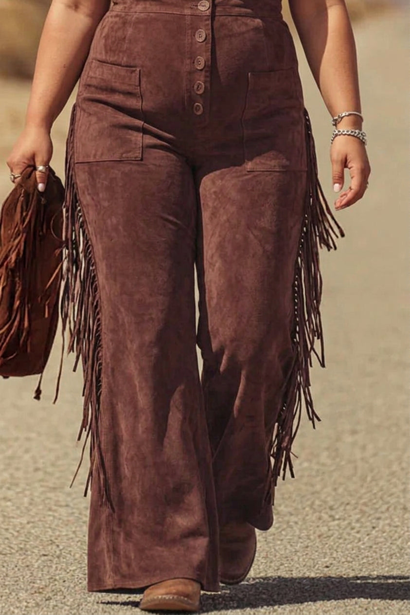Salma - Boho Mikro-Suede Overall