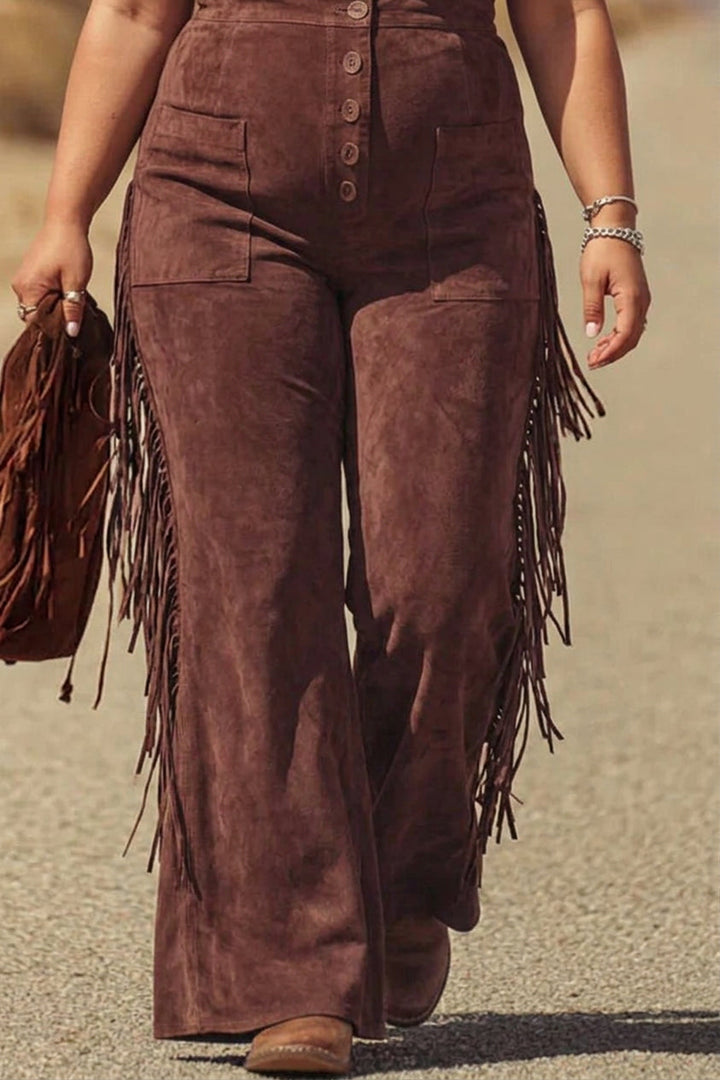 Salma - Boho Mikro-Suede Overall