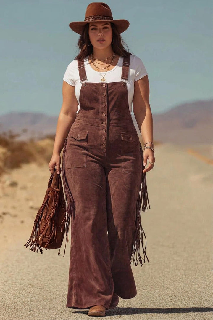 Salma - Boho Mikro-Suede Overall