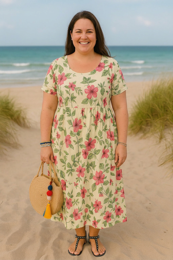 Mali | Vintage Floral Maxi Kjole