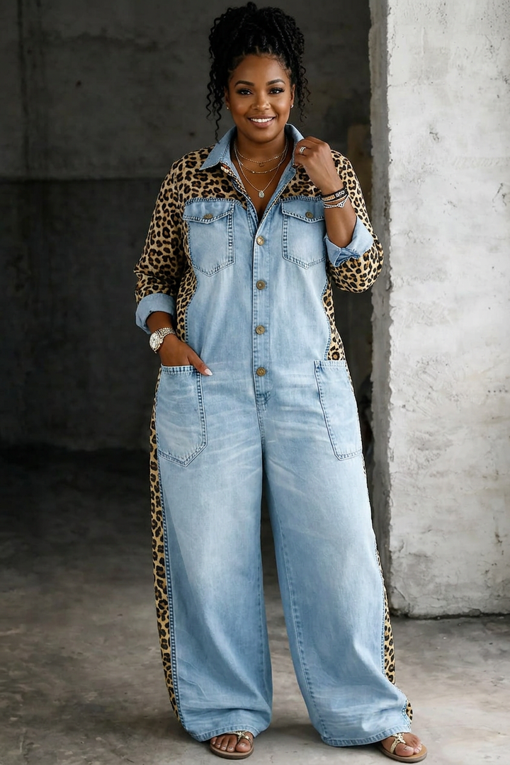 Halcyon | One Piece Denim Skjorte Jumpsuit