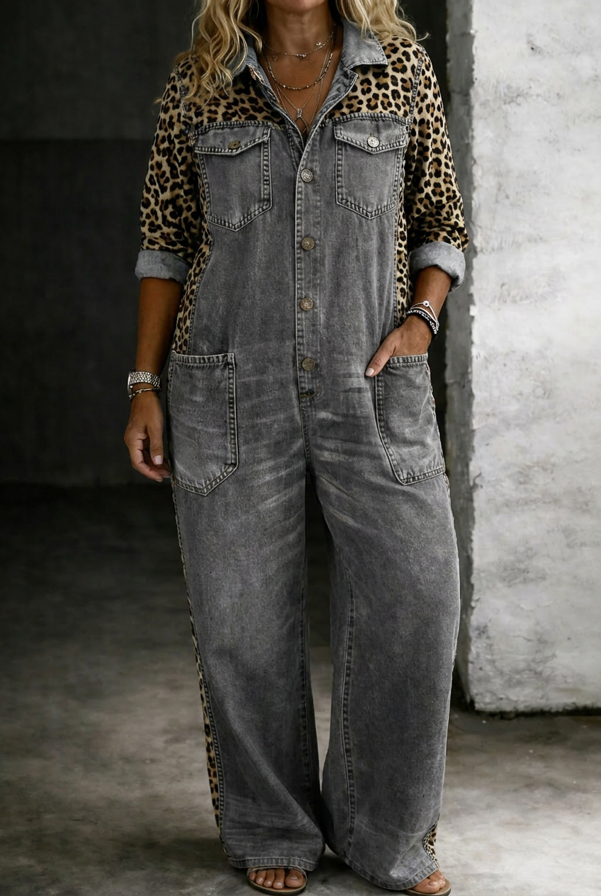 Halcyon | One Piece Denim Skjorte Jumpsuit