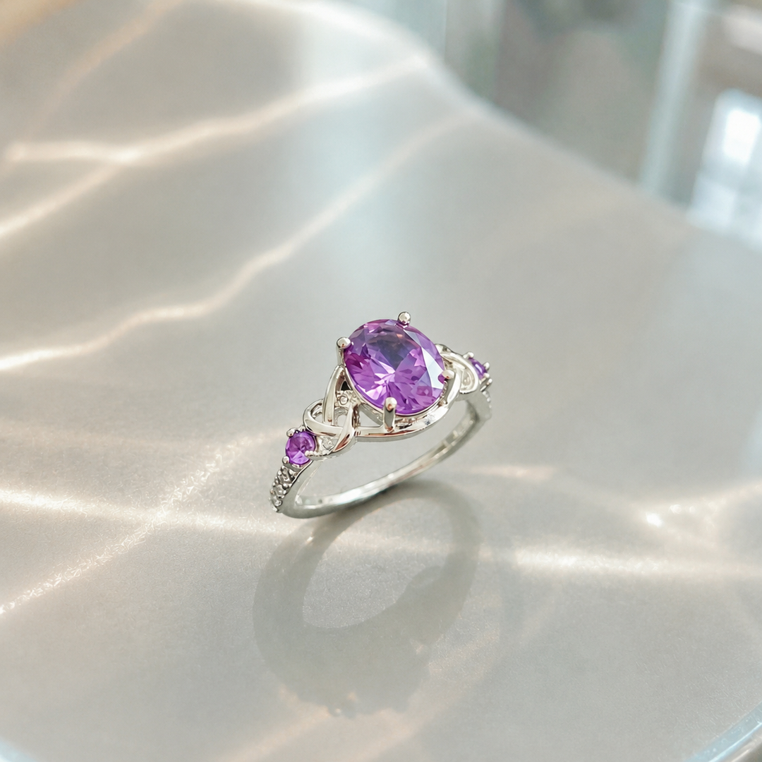 Kit Knot Ring | Hvit Gull