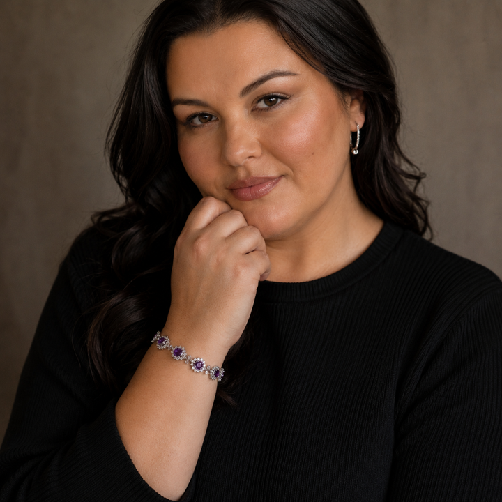 Solene Violetthorn Armbånd | Hvitt Gull