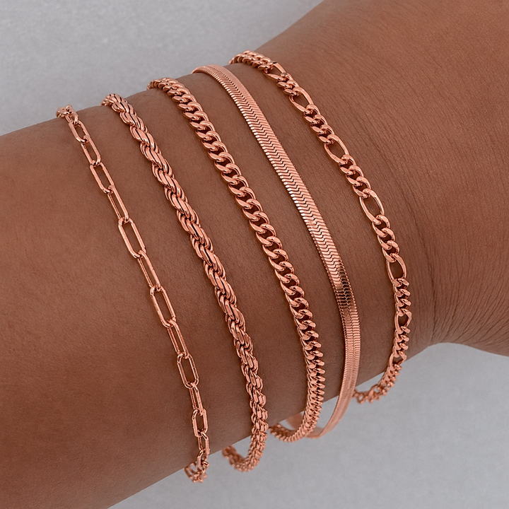 Isabeau Renner Armbåndsett | Hvitt Gull