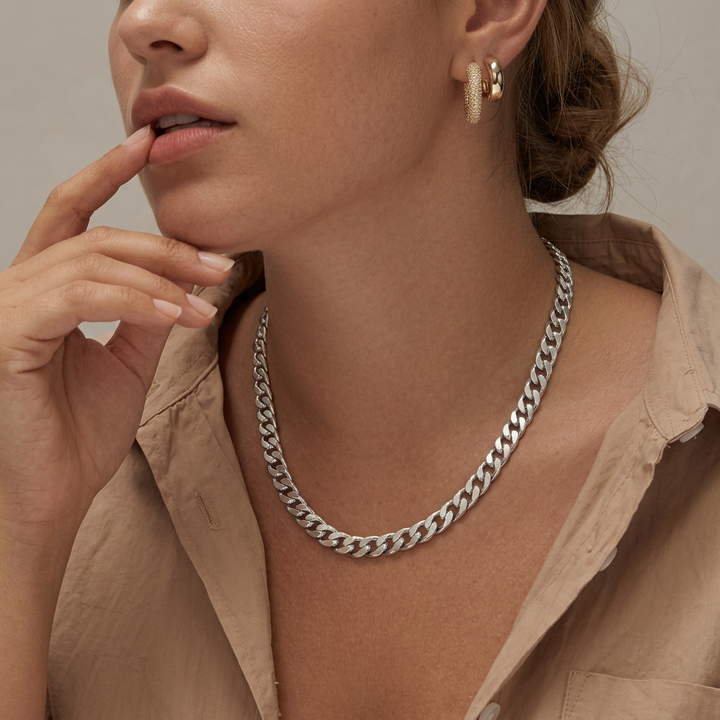 Genevieve Cuban Link Halskjede | Gull