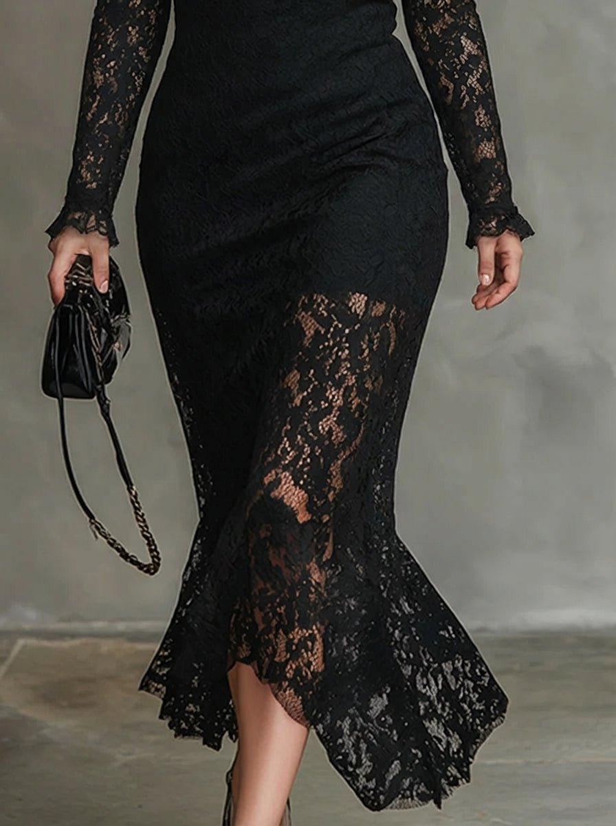 Alma | Elegant Blonde Fishtail Maksikjole