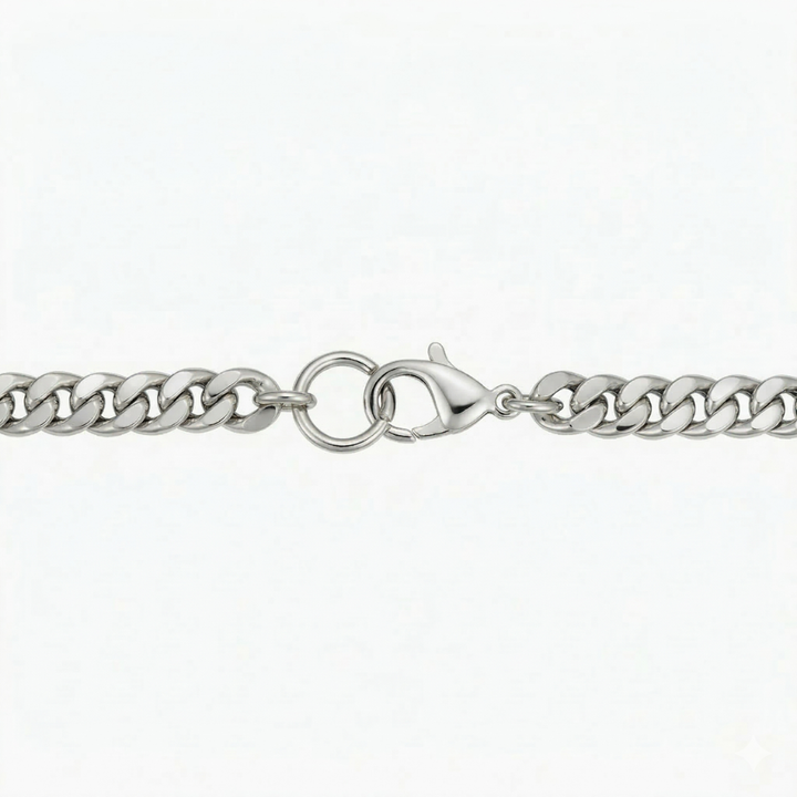 Juniper Cuban Armbånd | Hvitt Gull