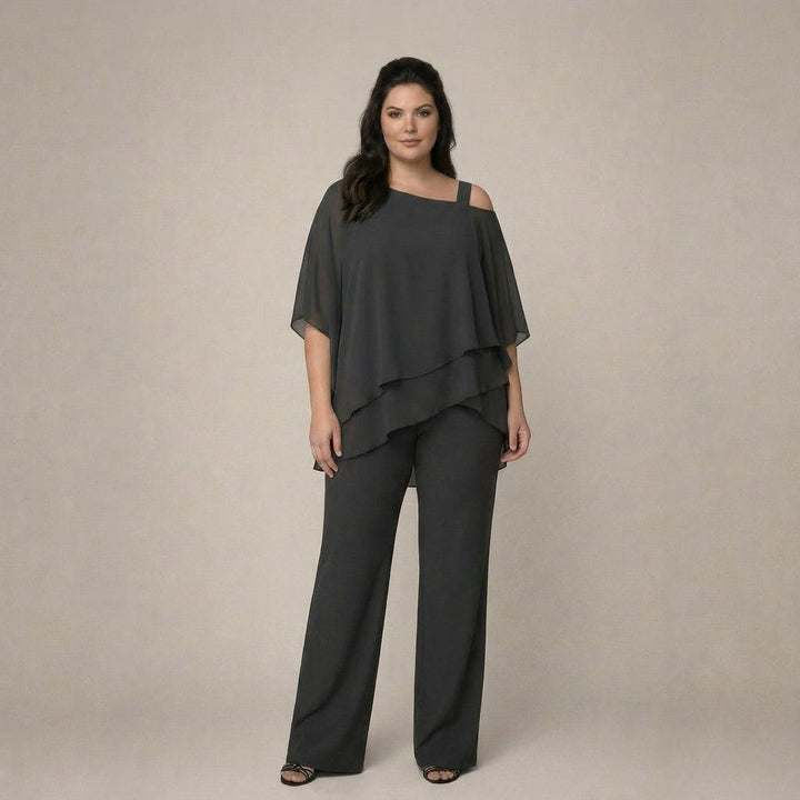 Gwen | Elegant sett med lagdelt bluse