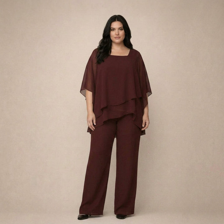 Gwen | Elegant sett med lagdelt bluse