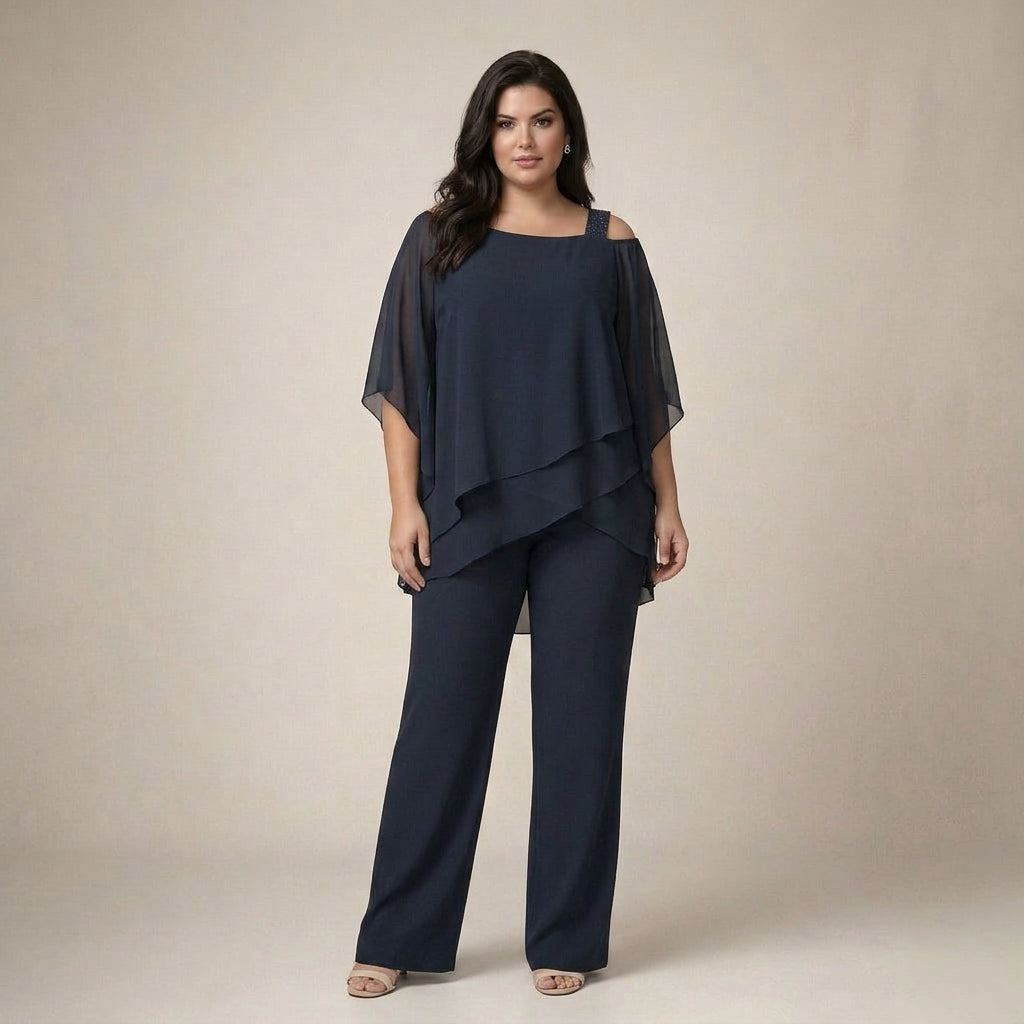 Gwen | Elegant sett med lagdelt bluse