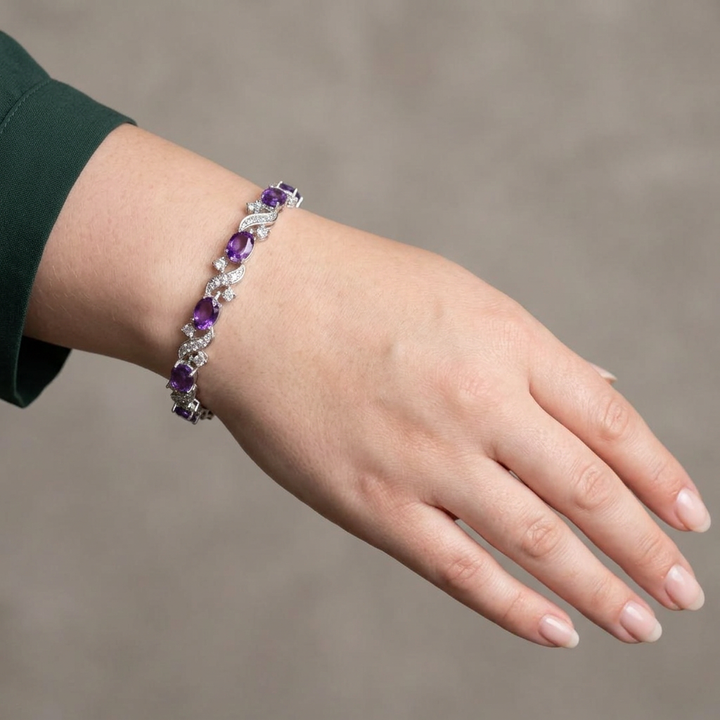 Katya Valethyst Armbånd | Hvitt Gull