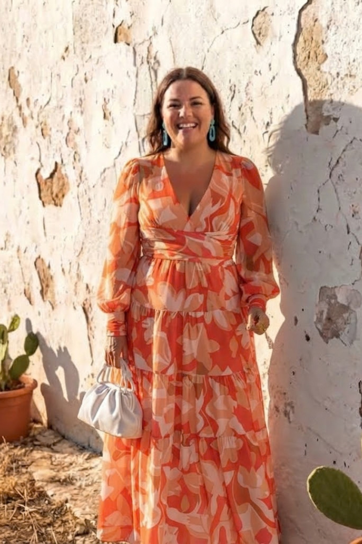 Harlow | Langermet Blomstrete Maxi Kjole
