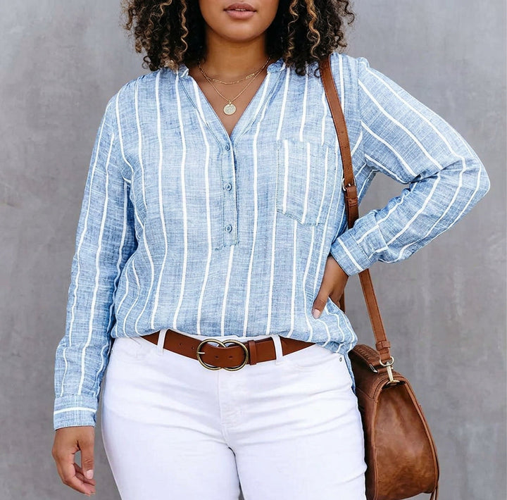 Mable | Stripete Uformell Bluse