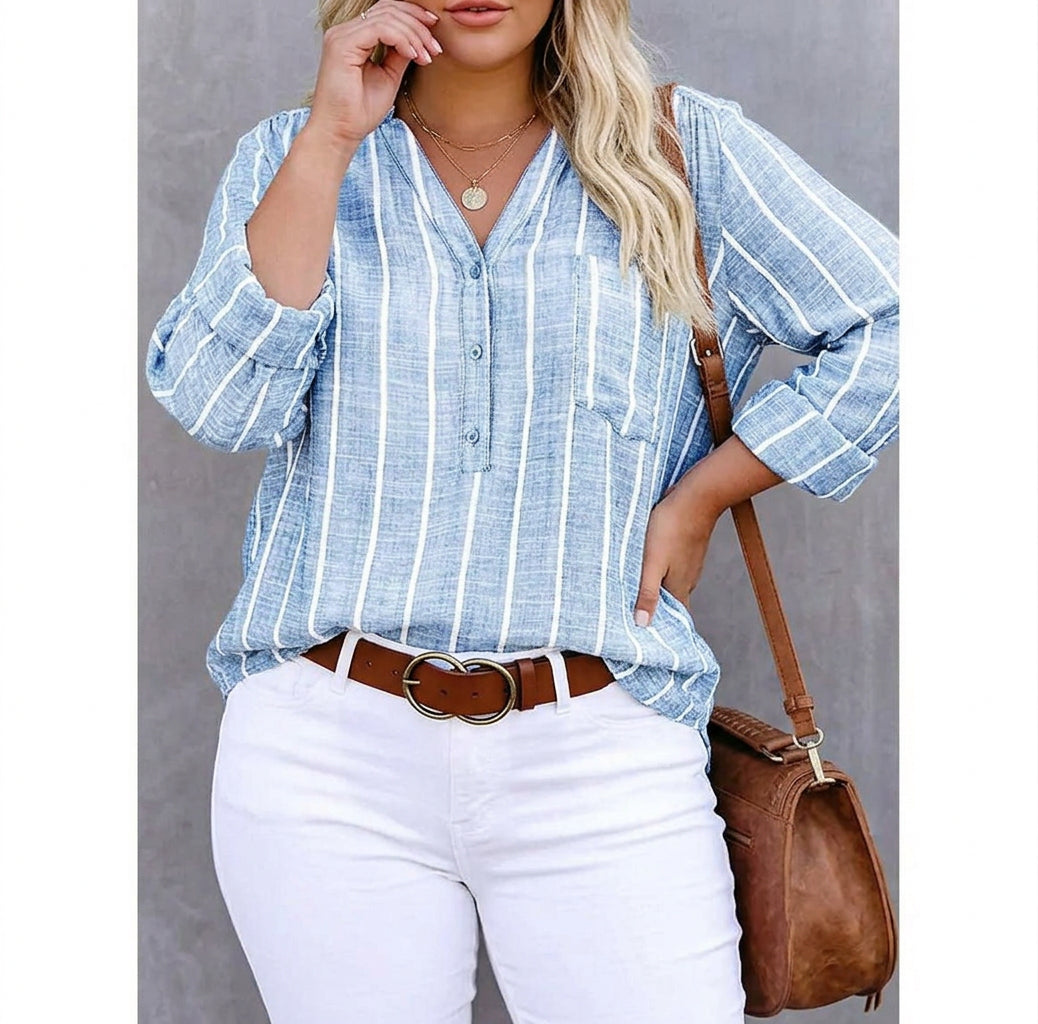 Mable | Stripete Uformell Bluse