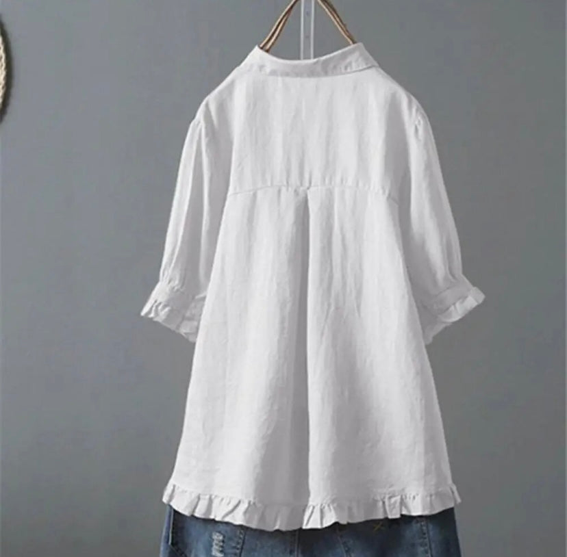 ANNA | Hverdags Ruffle Topp