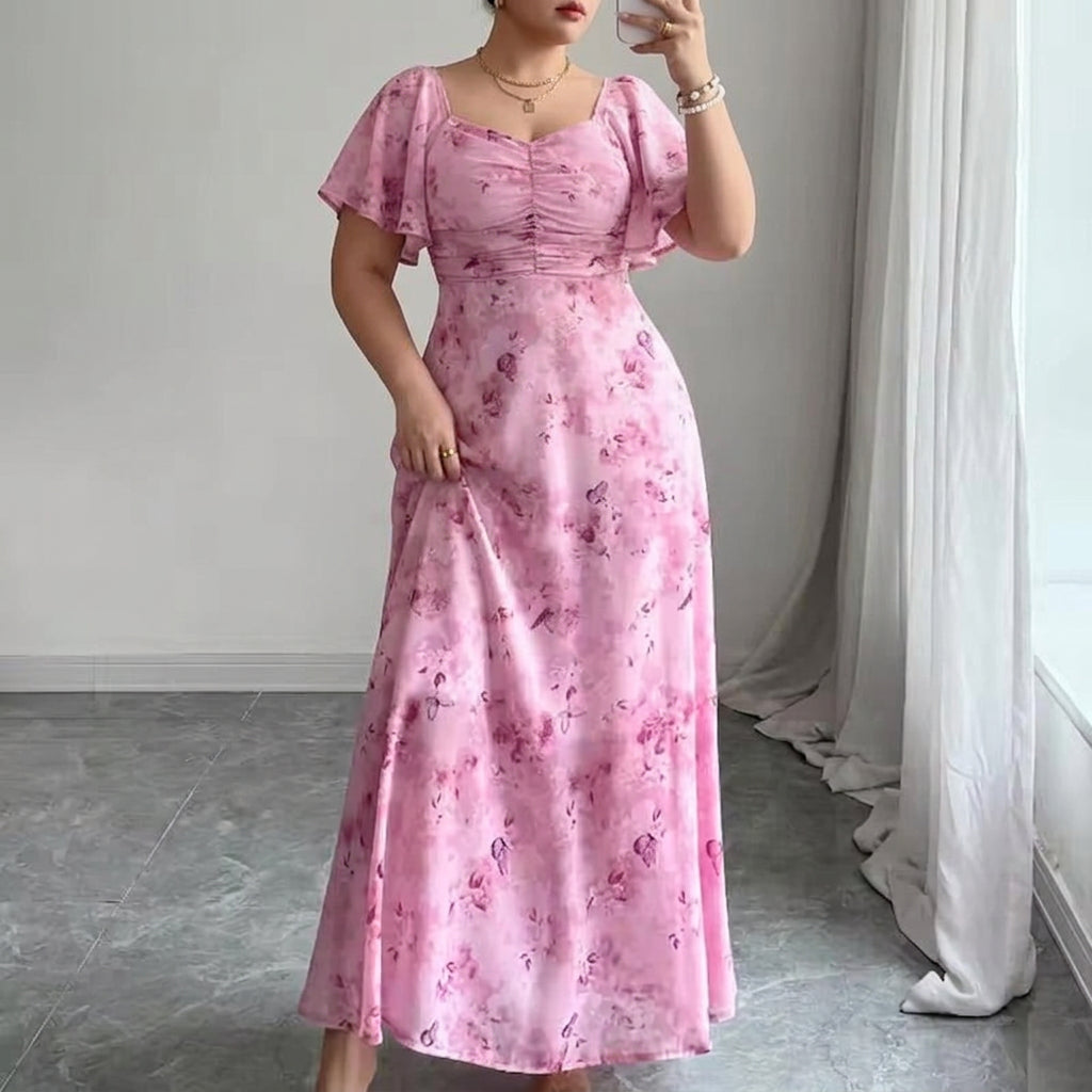 Naomi – Elegant Slim Kjole med Volangerm
