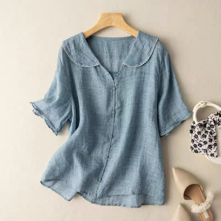 Calliope | Vintage Bluse med Knappdetalj
