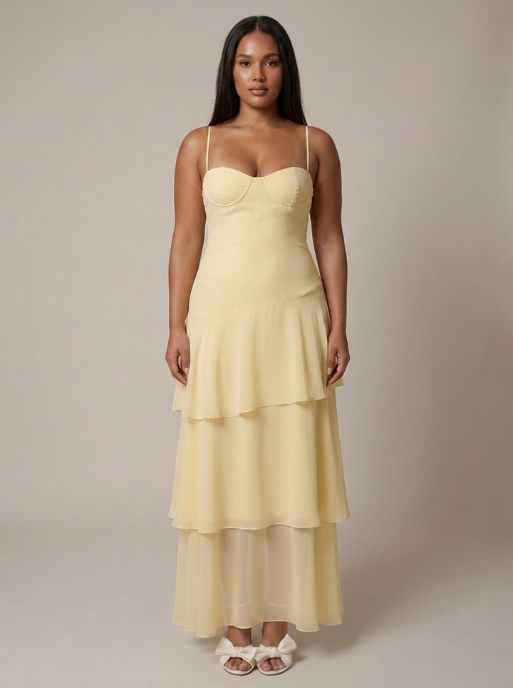 Greer Maxi Ruffle Kjole