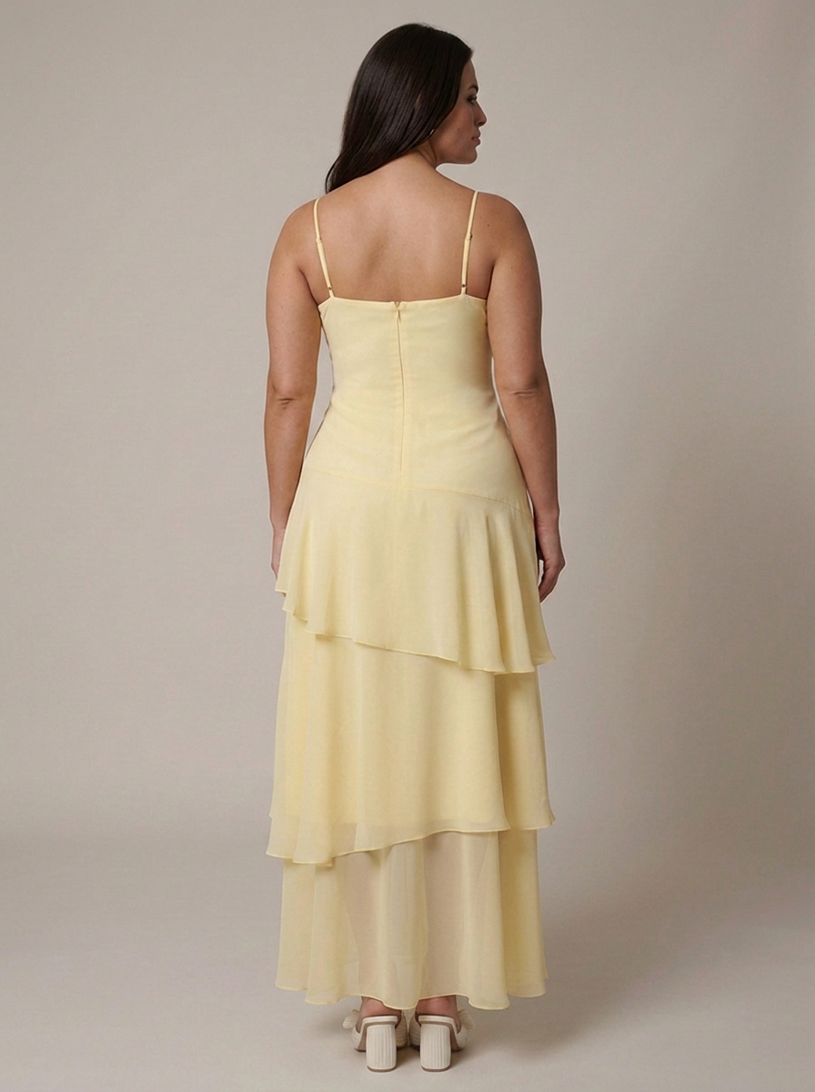 Greer Maxi Ruffle Kjole