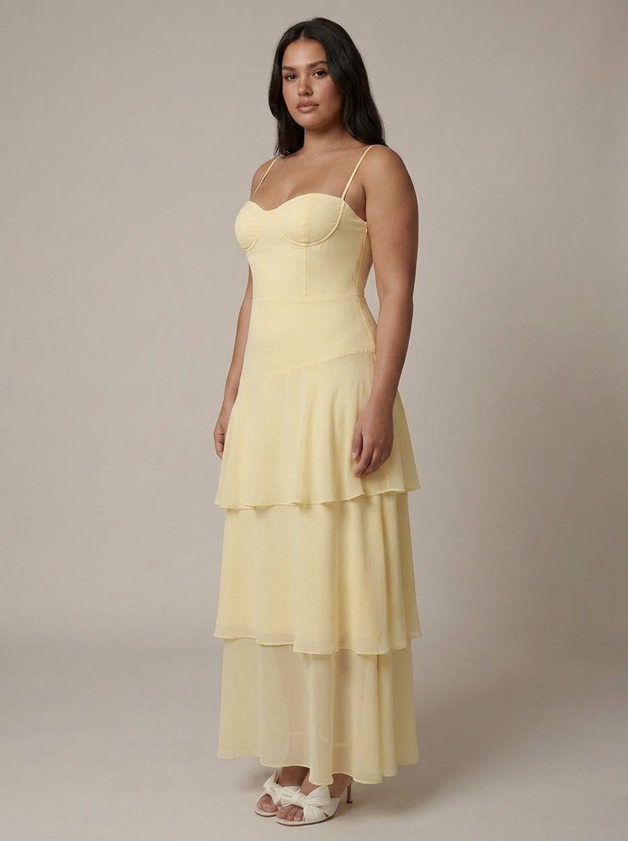 Greer Maxi Ruffle Kjole