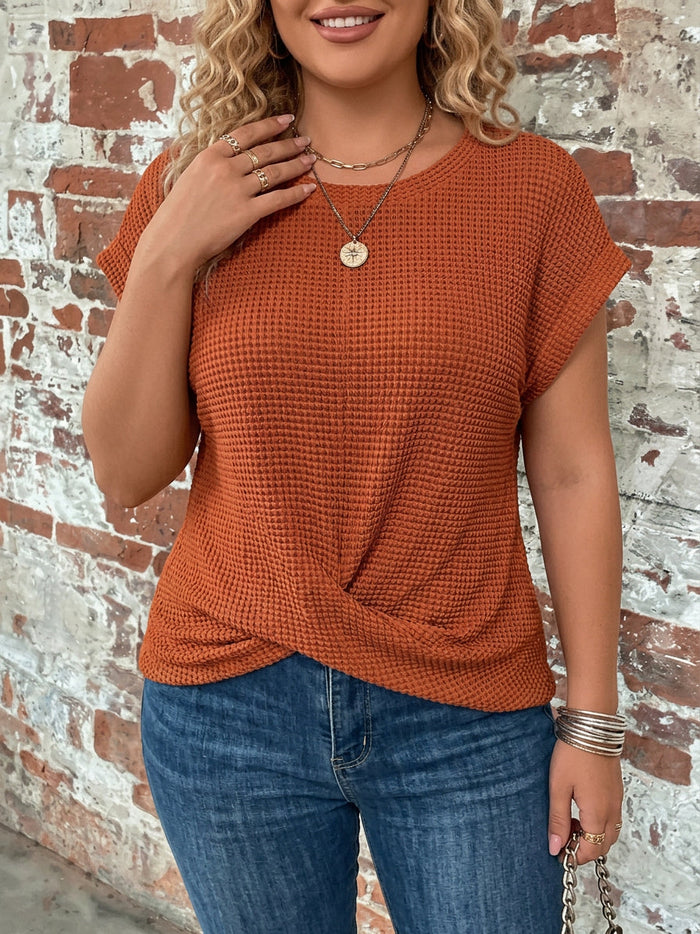 Nadya | Vaffelstrikket Casual Tee