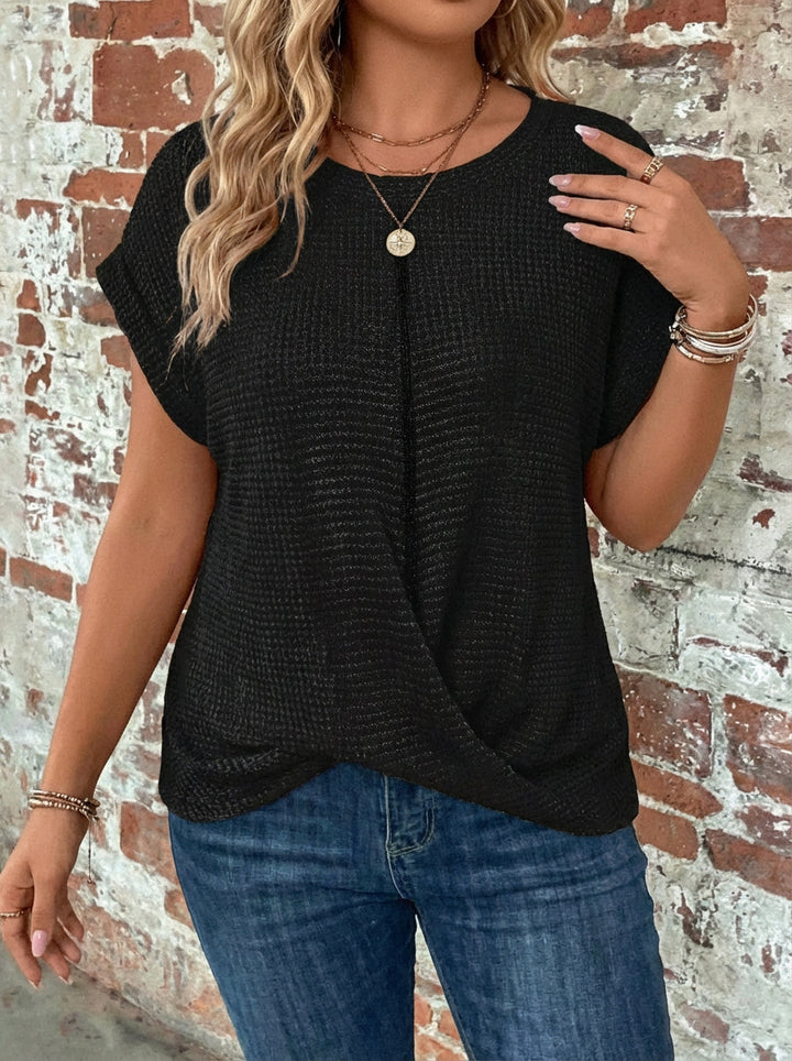 Nadya | Vaffelstrikket Casual Tee