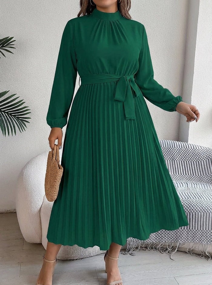 Juniper | Plisserte Belte Maxi Kjole