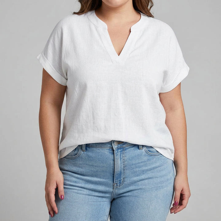 Ysolde | Komfortabel V-Hals Bluse