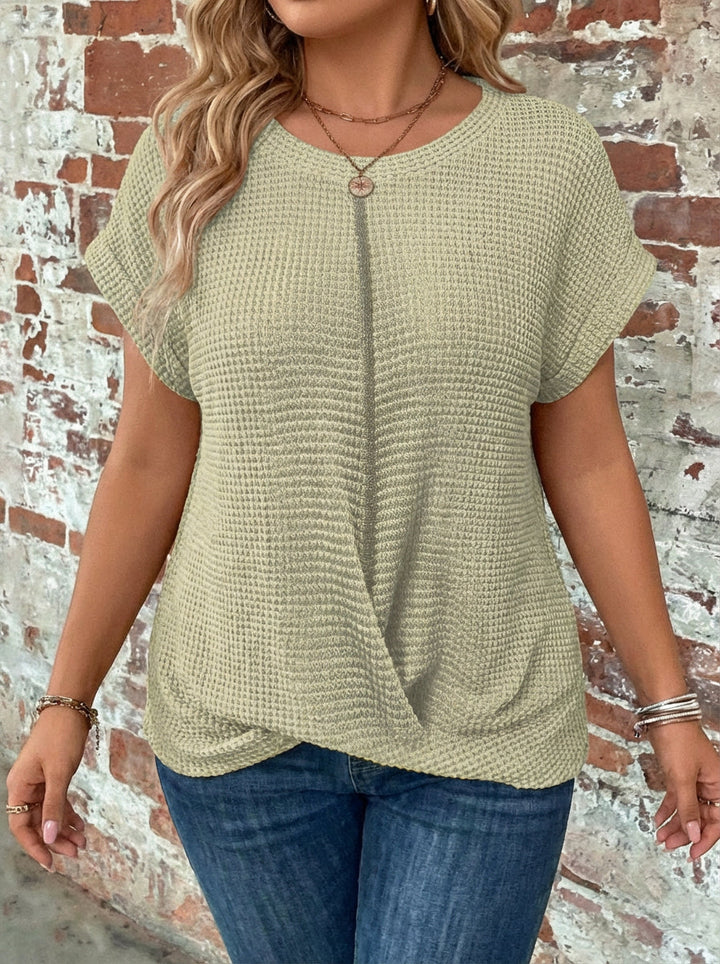 Nadya | Vaffelstrikket Casual Tee