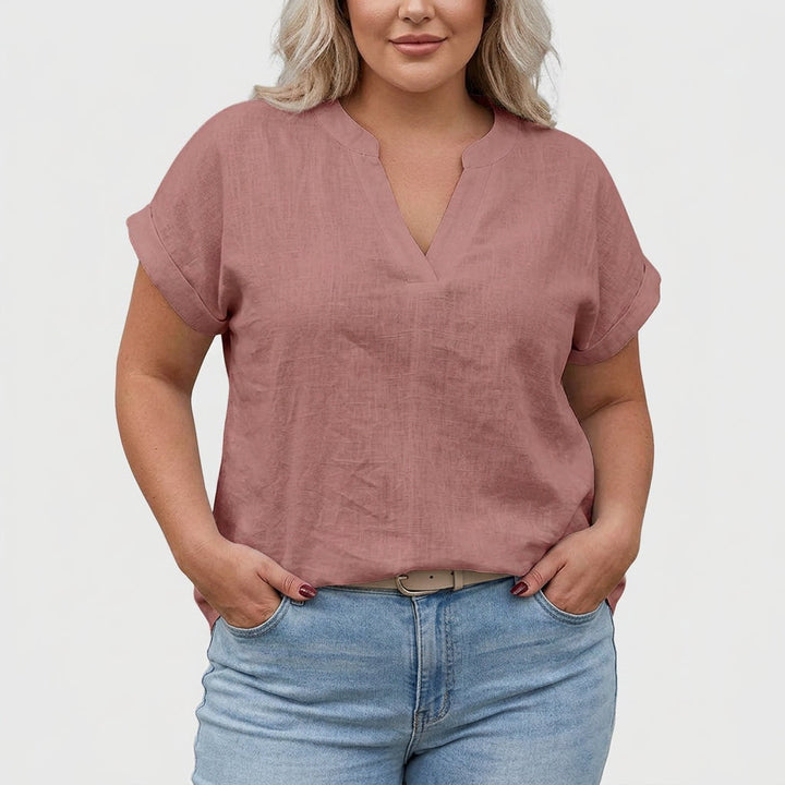 Ysolde | Komfortabel V-Hals Bluse