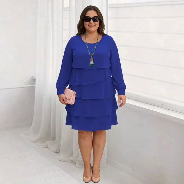 Anaïs | Elegant Komfort Ruffle Kjole Lange Ermer