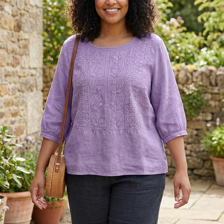 Tova | Blomstrete Avslappet Bluse