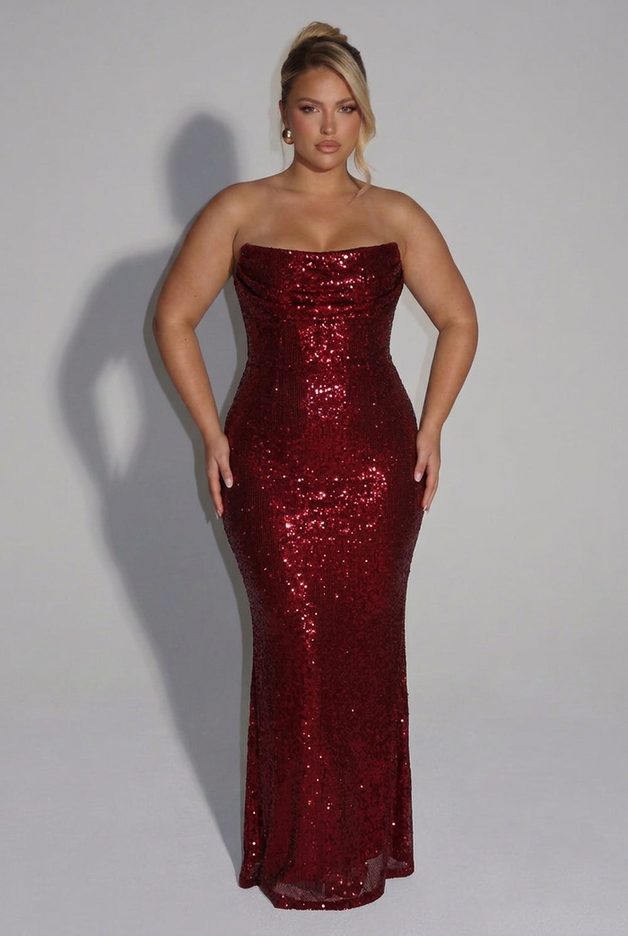 Serena Paljett Maxi Kjole