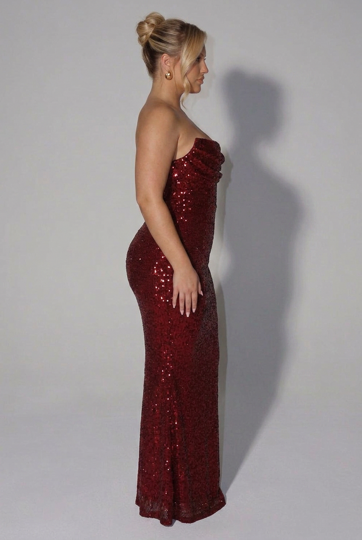 Serena Paljett Maxi Kjole